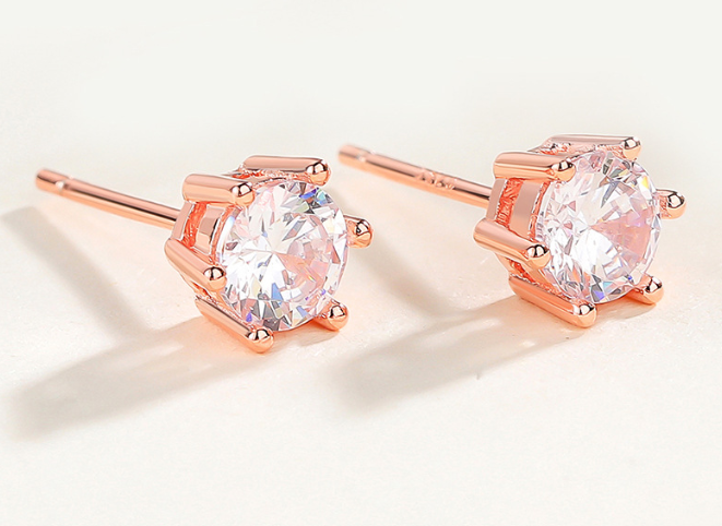 Rose Gold Blushing Earrings