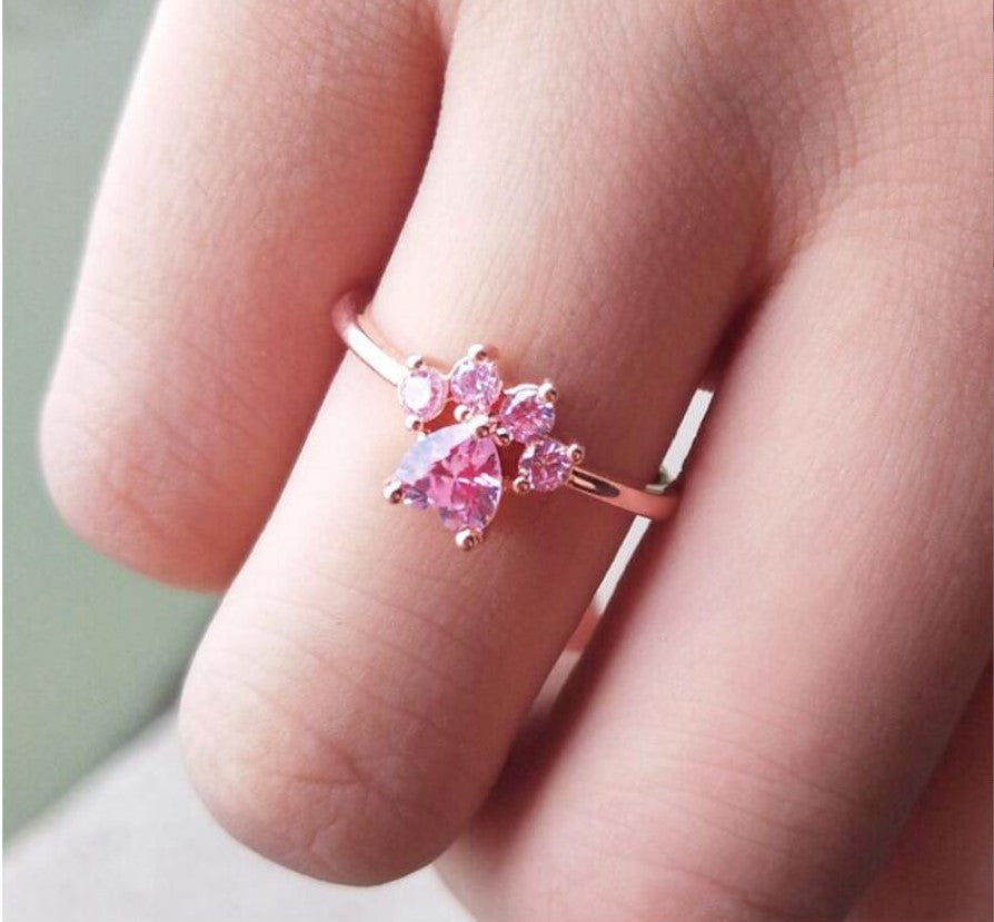 Rose Petal Heart Ring